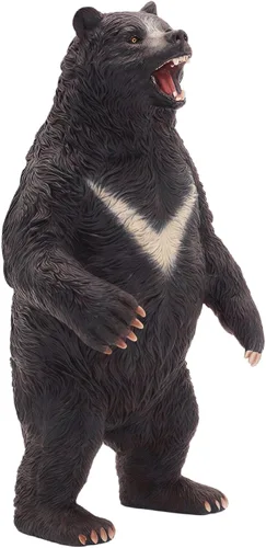 Vista 2 de Juguete de oso negro para niños, figura de juguete de oso safari, figura de acción de animales salvajes, ideal para regalo de niños, premios