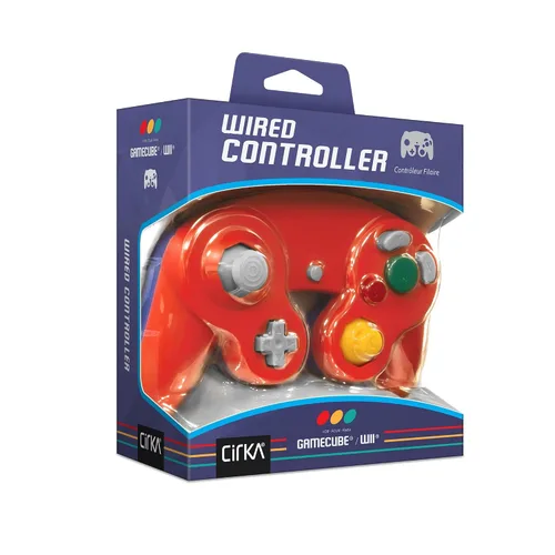 Vista 2 de Cirka Wired Controller for Wii GameCube Red Blue - GameCube
