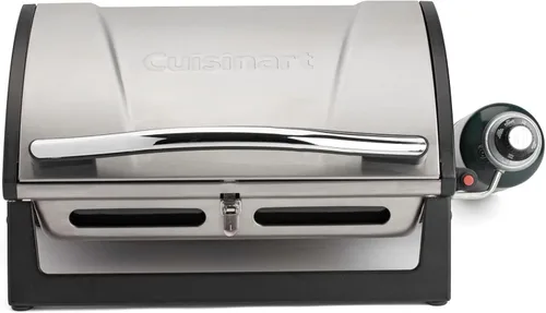 Vista 7 de Cuisinart Parrilla de gas con tapa de bloqueo, portátil, 8,000 BTU, 10