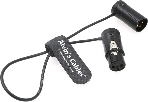 Vista 4 de Alvin's Cables Cable XLR macho a hembra de 3 pines de perfil bajo conector original de micrófono equilibrado cable de audio Sommer SOD-14