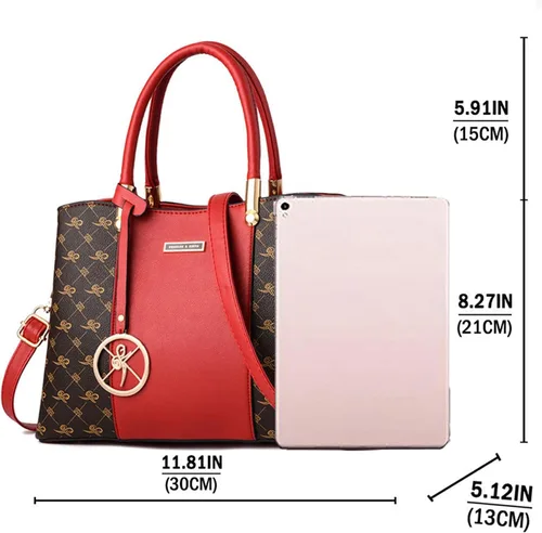 Vista 4 de KURGOOL Bolsos y bolsos de mano para mujer, bolso de hombro con asa superior, bolsa de mensajero para mujer