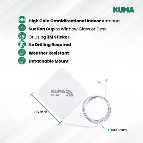 Vista 7 de KUMA Connect PLAY 4G LTE Router celular y punto de acceso móvil RV Antena de ventana MiMo de alta ganancia WiFi portátil para cámper