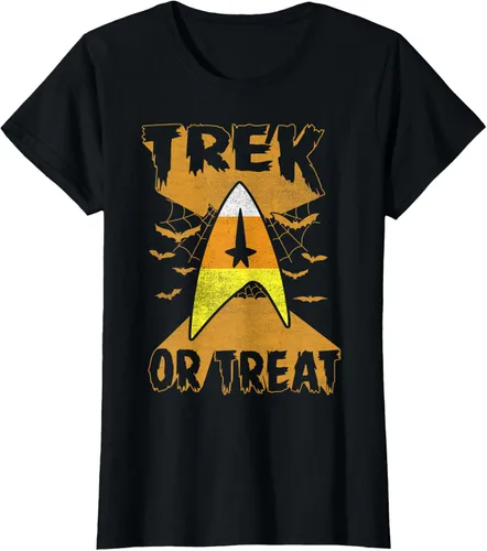 Vista 12 de Star Trek Candy Corn Trek Or Treat - Camiseta de Halloween, Negro, S