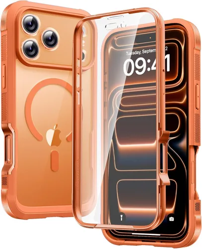 Vista 279 de Carcasa Diaclara diseñada para iPhone 12/12 Pro, carcasa completa resistente con protector de pantalla táctil y antiarañazos integrado, carcasa Azul