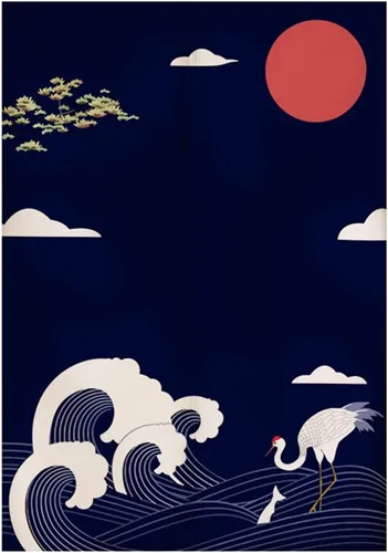 Vista 13 de Cortina japonesa Noren para puerta, tapiz de Hokusai Ukiyoe, cortina de puerta de cocina, bistró, decoración del hogar, 29 x 35 pulgadas