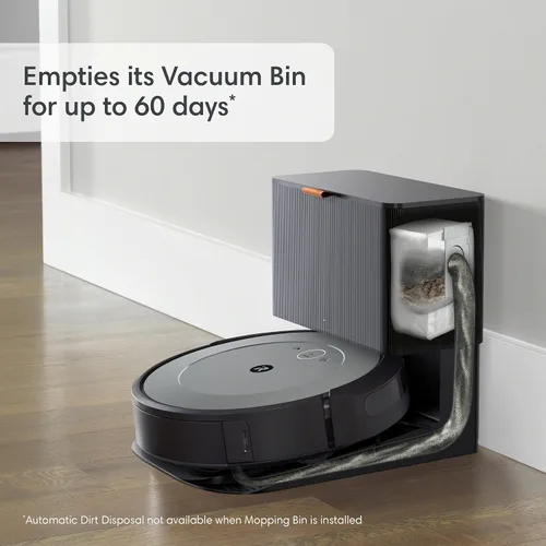 Vista 4 de iRobot Roomba Combo i3+ (3574) Robot aspirador y trapeador – Auto-vaciado hasta 60 días, limpieza por habitación con mapeo inteligente, cepillos