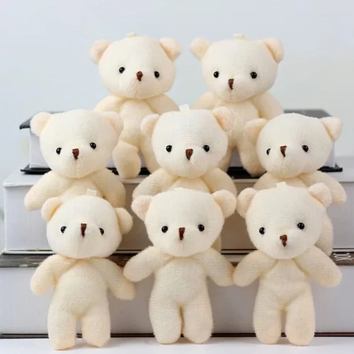 Vista 2 de Paquete de 12 mini colgantes de oso adorables osos pequeños para llaveros, mochilas, bolsos, manualidades, figuras de oso ligeras y portátiles