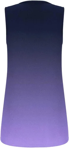 Vista 4 de Camisetas sin mangas de verano para mujer 2023 con estampado floral de moda, sin mangas, ajuste holgado, plisadas, cuello cuadrado, estilo túnica