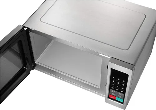 Vista 7 de Midea Equipment 1034N1A Horno microondas comercial de encimera con control táctil, 1000W, de acero inoxidable, 1.2 pies cúbicos