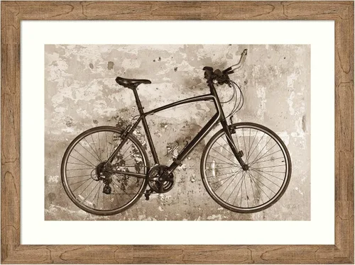 Vista 17 de Amanti Art Framed Wall Art Print 18x24 Bike by Deborah Revell, Transportation Wall Art, Industrial Urban Decor, Small Poster Painting Artwork for