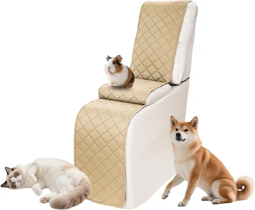 Vista 21 de Fundas impermeables para sofá reclinable seccional en forma de L, 7 piezas, antideslizantes, lavables, juego de fundas reclinables para mascotas
