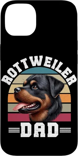 Vista 15 de Rottweiler Dad Rottie Father Dog Parent Father's Day Retro Case for iPhone 16