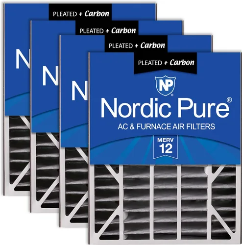 Vista 18 de Nordic Pure 20 x 25 x 5 (tamaño real: 19 3/4 x 24 1/4 x 4 7/8) Filtro de aire Air Bear Merv 8 de repuesto para reducción de olores de carbono puro