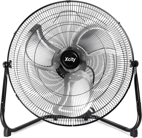 Vista 10 de Xcity Ventiladores de piso industriales de metal de 12 pulgadas, máximo 1800 CFM, ventilador de alta velocidad resistente con inclinación ajustable