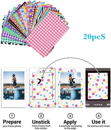 Vista 6 de BigTrend - Mini álbum de fotos de 64 bolsillos para cámara instantánea Fujifilm Instax Mini 7s 8 8+ 9 25 26 50s 70 90 y tarjeta de nombre