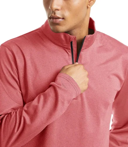 Vista 4 de MAGNIVIT Camisas de correr con cremallera de 14 para hombre, de manga larga, forro polar