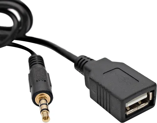 Vista 5 de Adaptador AUX, cable USB y AUX estéreo para automóvil, cambiador de CD MP3 compatible con VWAudi 12pin A3 2008-2010, A4/S4 2007-2009, para Beetle