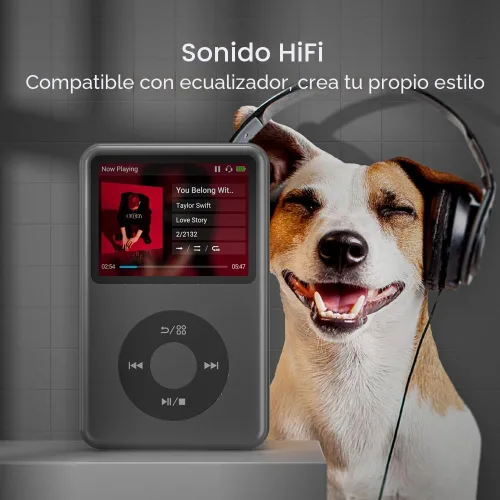 Vista 5 de Reproductor de MP3 con Bluetooth Y1 64GB Video EBOOK Negro