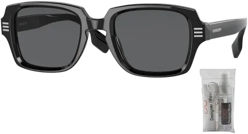 Vista 2 de BURBERRY Eldon BE4349 Rectangle Sunglasses for Men BUNDLE With Designer iWear Complimentary Eyewear Kit