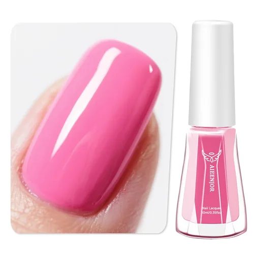 Vista 15 de Esmalte de uñas negro, esmalte de uñas de secado rápido, sin rayas, esmalte de uñas de larga duración para uñas de boda de otoño, manicura acogedora