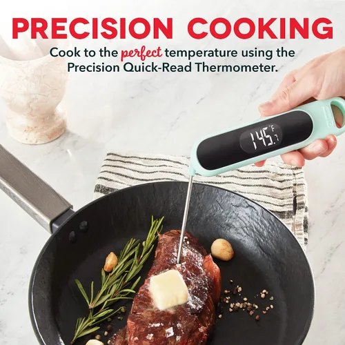 Vista 2 de Dash Termómetro de lectura rápida de precisión, sonda de temperatura de carne con pantalla LCD para cocinar y hornear rápidos y precisos, resistente