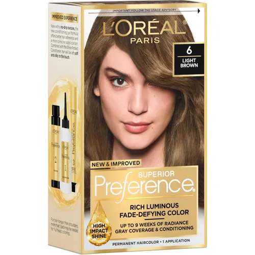 Vista 64 de L'Oreal Paris Superior Preference - Tinte permanente luminoso que desafía la decoloración para el cabello, tinte para el cabello hasta 9 semanas