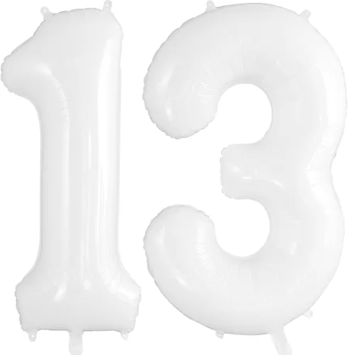 Vista 10 de Globos de aluminio grandes de 13 o 31 pulgadas, globos grandes de 40 pulgadas para 13 cumpleaños, aniversario, evento, celebración, fiesta Negro