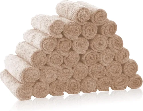 Vista 23 de Paquete de 16 toallitas para bebé - 10x10 pulgadas, vellón de coral - Paños de lavado extra absorbentes y suaves para recién nacidos, bebés y niños