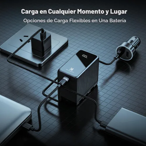 Vista 6 de K&F CONCEPT Batería de repuesto NP-F970 de 10500mAh, PD45W USB-C 2H carga