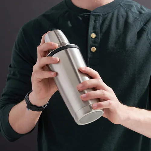 Vista 6 de Viski Alchemi - Coctelera aislada al vacío con escariador de cítricos, tapa, colador para cócteles fríos, margarita, whisky sour, coctelera