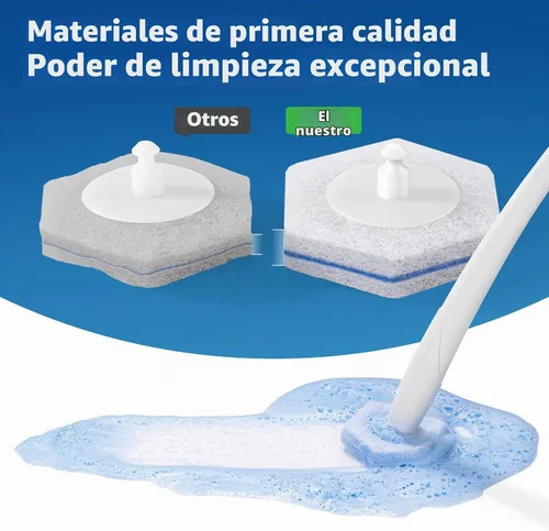 Vista 5 de Recambios de cepillo limpiador de inodoro oshang, almohadillas de recambio de inodoro, cabezas de cepillo de inodoro desechables para limpieza