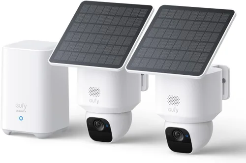 Vista 8 de eufy Security SoloCam E30, cámara de seguridad solar 2K, seguimiento de IA