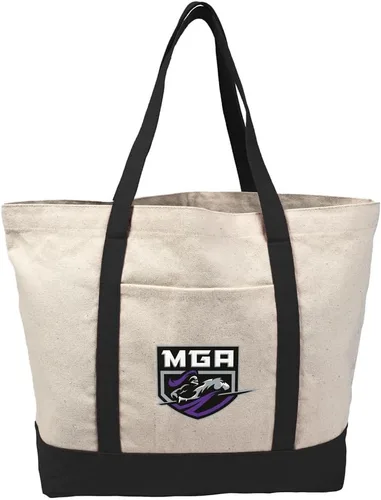 Vista 73 de Campus Lab Bolsa de lona con logotipo primario colegiado con bolsillo externo, bolsa de hombro reutilizable para ir de compras, playa Águilas A&m