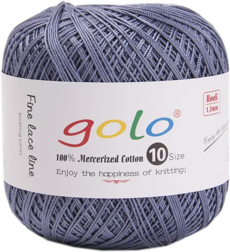 Vista 43 de Golo - 3 bolas de hilo de ganchillo tamaño 10, hilo de crochet para tejer a mano 102