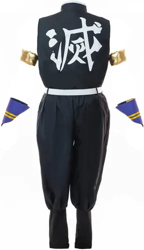 Vista 3 de Nuoqi Zentisu Tanjiro Cosplay - Disfraz de Giyuu Tomioka para adultos, disfraz de anime Shinobu para Halloween