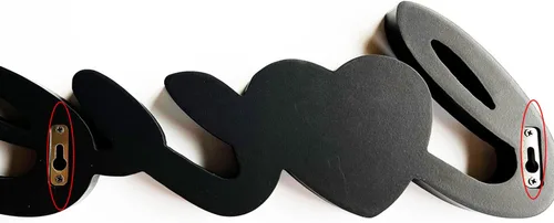 Vista 4 de Letrero de madera con letras para mostrador de gabinete, decoración de corazón, letrero de pared con palabras recortadas para colocar de pie