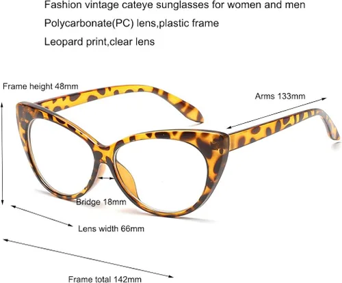 Vista 3 de Armear - Gafas de sol ovaladas retro cateye para mujer