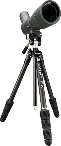 Vista 2 de Vortex Optics Summit Carbon II - Kit de trípode, diseño ligero, trípode de fibra de carbono, cabezal panorámico de 2 vías, carga máxima de 22 lb