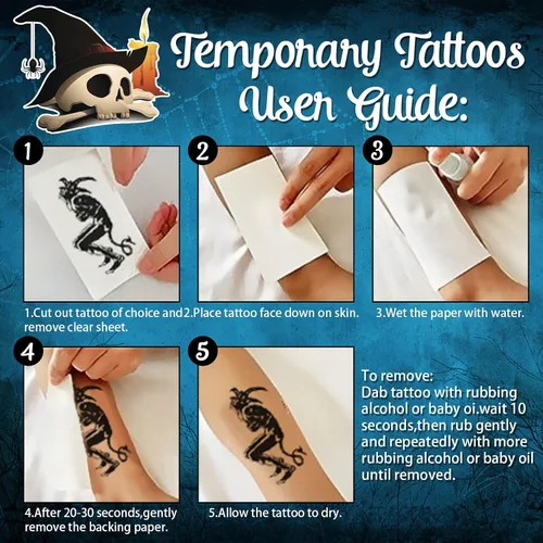 Vista 6 de Joker Tattoos 13 hojas, tatuajes temporales de Halloween para hombres, calcomanías de tatuaje falso de escuadrón suicida para adultos, disfraz