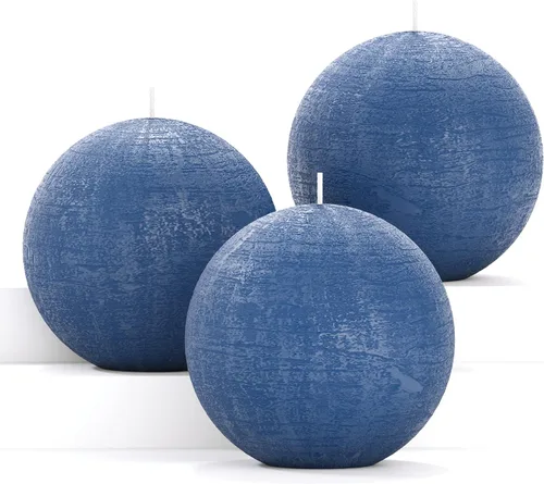 Vista 10 de CANDWAX Juego de 3 velas redondas de 3 pulgadas, velas de marfil sin perfume