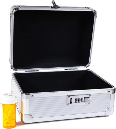 Vista 3 de MEDICINE RX SAFE Estuche de transporte de medicamentos - Medio_Plata Plateado