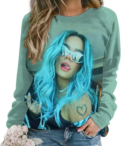 Vista 2 de PAPERBAGS Sudadera para mujer, cuello redondo, manga larga, informal, sin botones