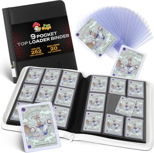 Vista 13 de Toploader - Carpeta de almacenamiento para tarjetas intercambiables, 384 12 bolsillos para Yugioh, MTG, TCG, carpetas de tarjetas para tarjetas