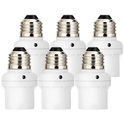 Vista 8 de DEWENWILS Enchufe Sensor de Luz, Enchufe Sensor de Atardecer a Amanecer E26 E27, Enchufe de Bombilla para Luminarias, Compatible con Bombillas Negro