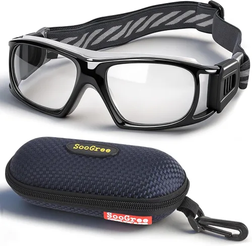 Vista 14 de SooGree Anteojos deportivos para hombres y mujeres, para baloncesto, fútbol, deportes, antiniebla, choque, colisión, gafas de uso