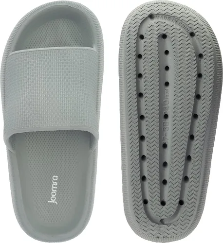 Vista 7 de Joomra - Sandalias acolchadas tipo pantuflas para mujeres y hombres, antideslizantes, de secado rápido, sandalias para baño, con suela gruesa