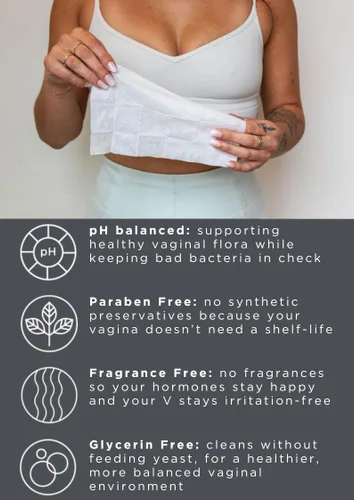 Vista 4 de Toallitas femeninas All Natural, envueltas individualmente (20 unidades)