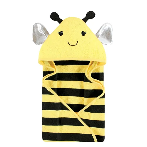 Vista 14 de Hudson Baby Toalla con capucha unisex de algodón con cara de animal para bebé, cocodrilo, talla única