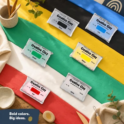 Vista 6 de Color Swell Creative Clay Paquete a granel, 80 paquetes de 1 oz