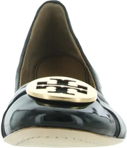 Vista 3 de Tory Burch Minnie - Zapatos planos de ballet de piel con punta redonda para mujer, Negro perfecto., 0